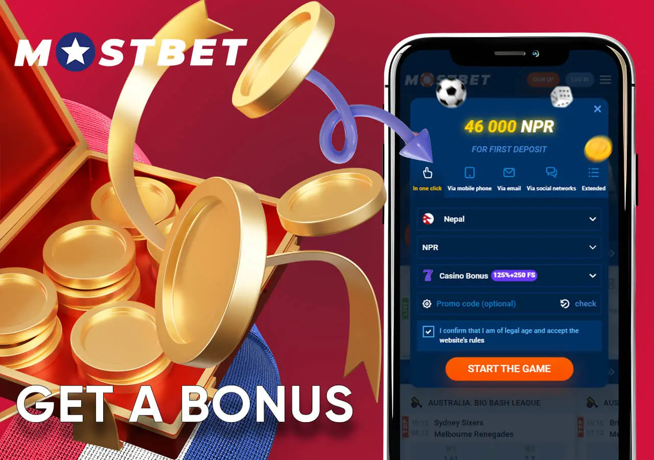 Finish your registration and claim your welcome bonus from Mostbet.